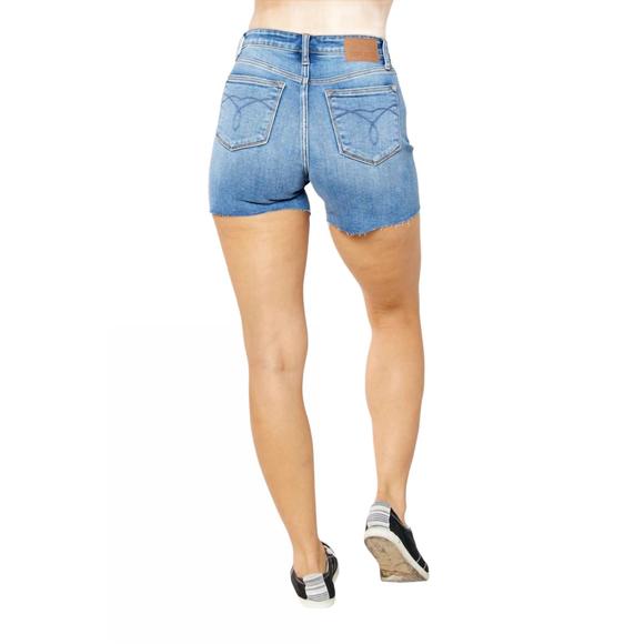 NEW JUDY BLUE high waist shorts in blue - Picture 4 of 5